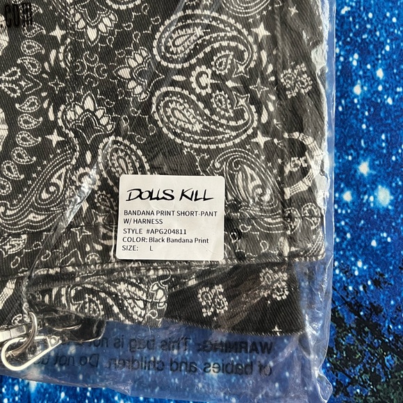 NWT Dolls Kill Poster GrI After Sundown Convertible Pants Size L - Picture 7 of 12